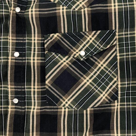 Y2k black plaid western shirt 2000s vintage - Picture 4 of 4